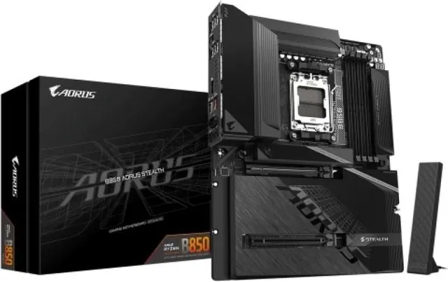 Placa de baza Gigabyte B850 Aorus Stealth, Socket AM5, DDR5, ATX