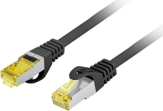 Patchcord CAT.6A S/FTP Lszh CU 1M Black Fluke Passed Lanberg