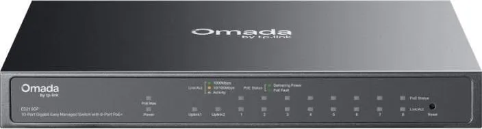 Switch TP-LINK Omada ES210GP, Gigabit, 10 porturi