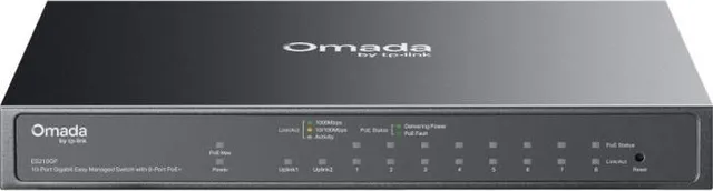 Switch TP-LINK Omada ES210GP, Gigabit, 10 porturi