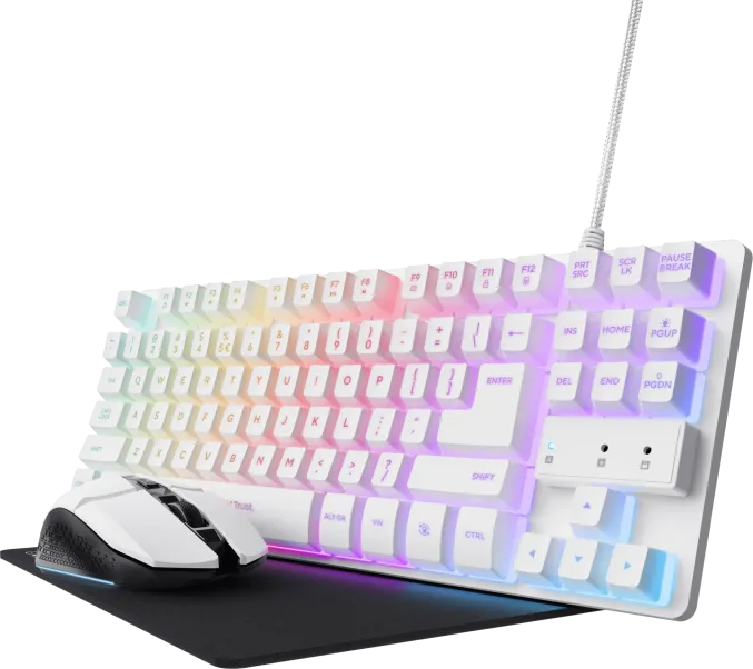 Kit Gaming Trust GXT 794W 3-in-1 Gaming Bundle, RGB, USB, Alb