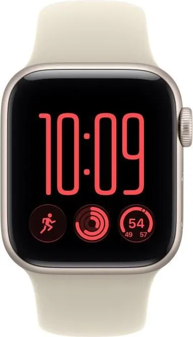Apple Watch SE 3 GPS + Cellular 40mm Starlight Aluminium Case with Sand Sport Band - S/M