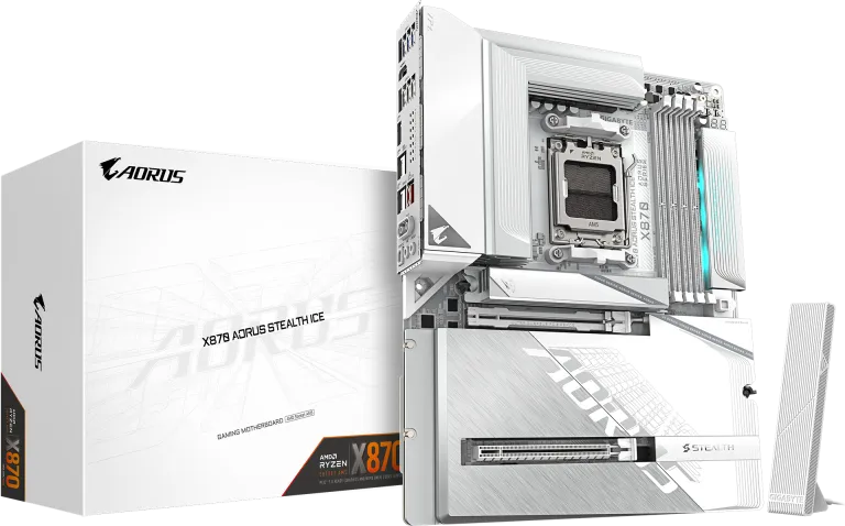 Placa de baza Gigabyte X870 Aorus Stealth ICE, Socket AM5, DDR5, ATX