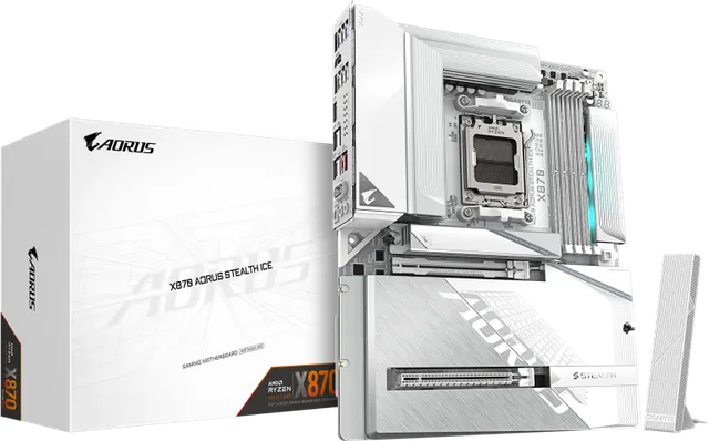 Placa de baza Gigabyte X870 Aorus Stealth ICE, Socket AM5, DDR5, ATX