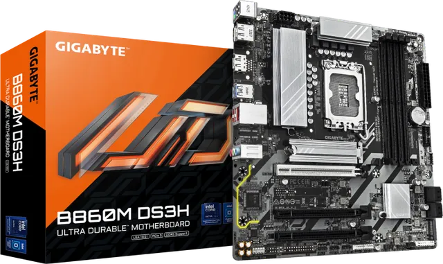 Placa de baza Gigabyte B860M DS3H, LGA 1851, DDR5, Micro-ATX