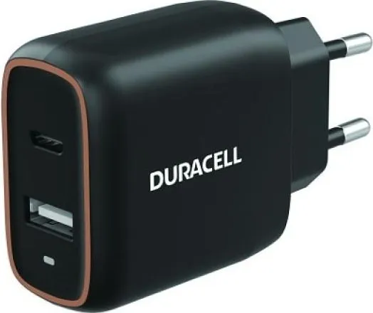 Incarcator auto Duracell, putere 20W, conectivitate 1C+1A USB