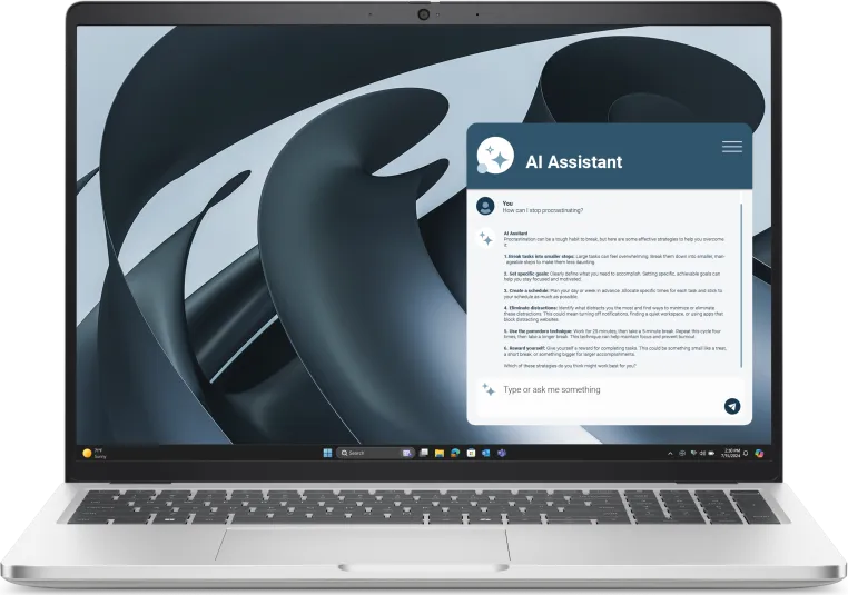 Laptop Business DELL Pro 16 Plus PB16255, cu procesor Ryzen AI 5 340, 16'' IPS, 16 GB LPDDR5x, 512 GB