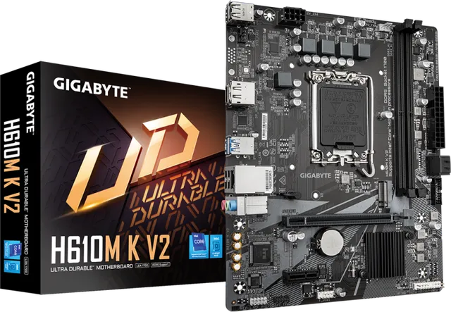 Placa de Baza Gigabyte H610M K V2 LGA1700, 2x DDR5, 1x HDMI 1x DP, 1x PCIE 4.0 x16 1x PCIE 3.0 x1 — Resigilat