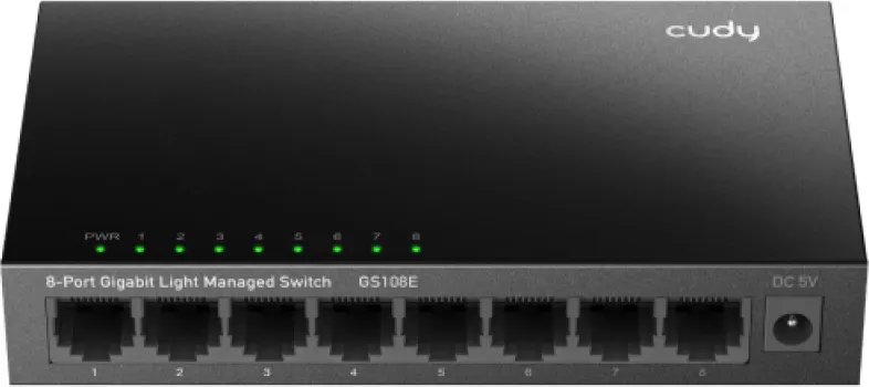 Switch CUDY Gigabit GS108E, 8 porturi