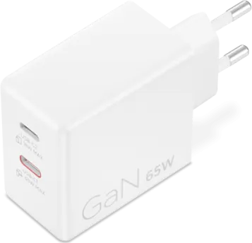 Incarcator Laptop Lenovo Dual USB-C 65W GaN Power, 65W, Alb