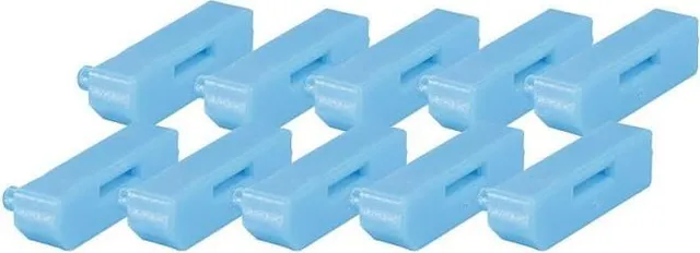 Port blocker Lindy 10 x Displayport, material ABS, albastru