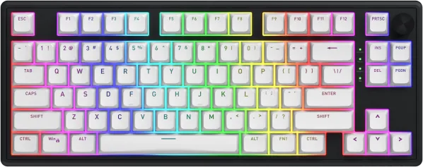 Tastatura Mecanica Gaming Hator Skyfall Wireless 80, RGB, Wireless, Negru, EN US