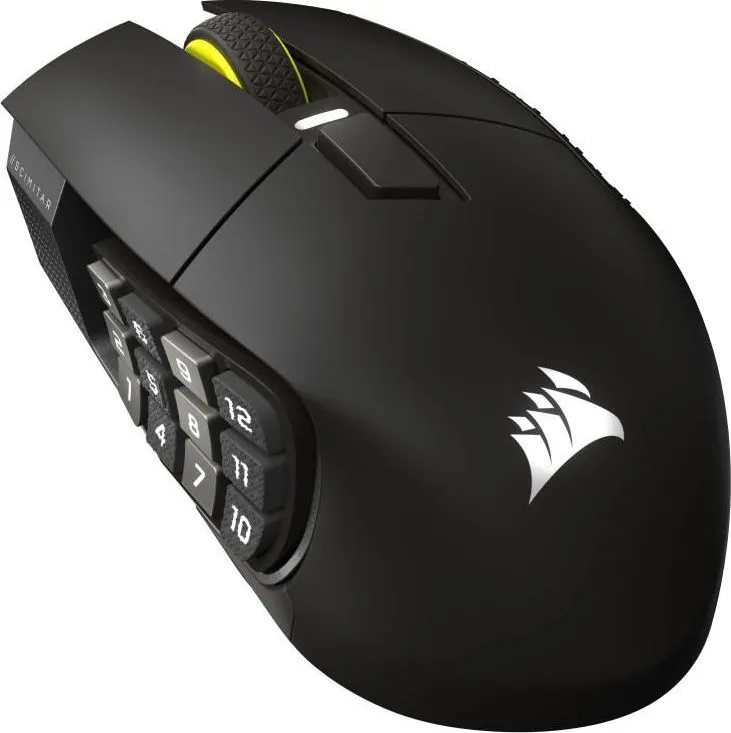 Mouse Gaming Wireless Corsair Scimitar Elite Wireless SE, 33000 dpi, Negru