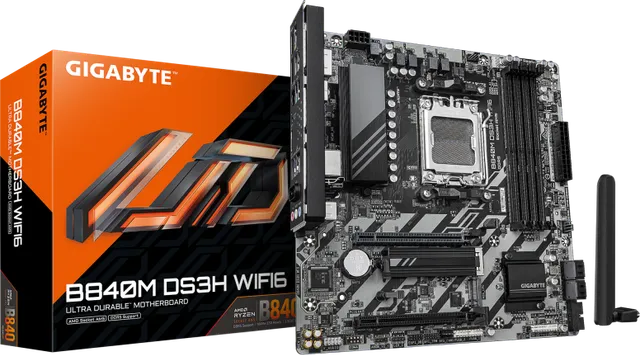 Placa de baza Gigabyte B840M DS3H WIFI6, Socket AM5, DDR5, Micro-ATX