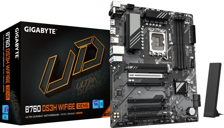Placa de baza Gigabyte B760 DS3H WIFI6E GEN5, LGA 1700, DDR5, ATX