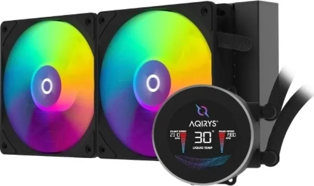 Cooler Procesor Aqirys Hydra 240 AiO Black, Lichid, 12 cm, 2 ventilatoare