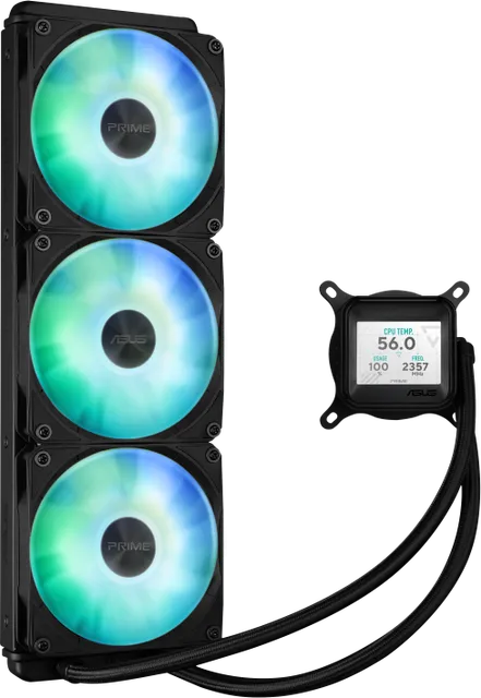 Cooler Procesor ASUS Prime LC 360 ARGB LCD, Lichid, 12 cm, 3 ventilatoare, aRGB