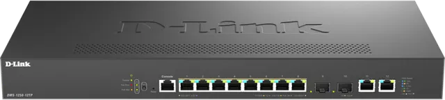 Switch D-Link DMS-1250-12TP/E, Gigabit, 8 porturi + 2 porturi SFP+, PoE