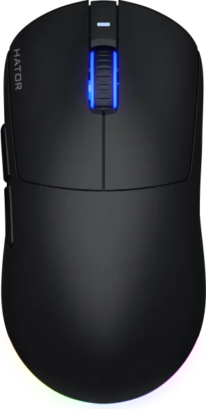 Mouse Gaming Wireless Hator Quasar 3, 12000 dpi, negru