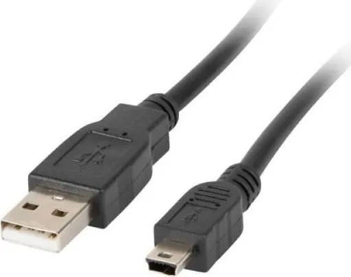 Cablu Lanberg CA-USBK-10CC-0003-BK, Mini-USB A/ USB A, 0.3 m, Negru