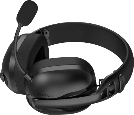 Casti Gaming Head-band Hator Hyperpunk 3, Wireless/Wired, Noise Canceling, Negru