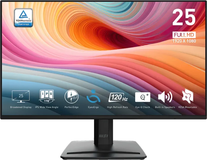 Monitor Consumer MSI PRO MP252 E2, 24.5", 1920 x 1080 pixeli, Black