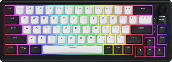 Tastatura Mecanica Gaming Hator Skyfall 65 MAG Ultima 8K, Wireless, RGB, Alb-Negru, EN US