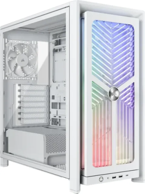 Carcasa Corsair Frame 4000X RS, RGB, Mid Tower, White