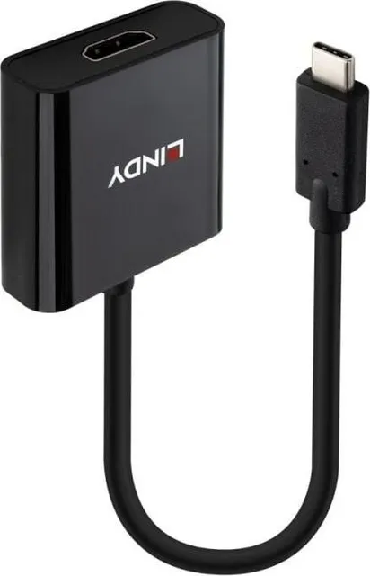 Cablu Lindy 43438, USB C/ HDMI, 0.15 m, Negru