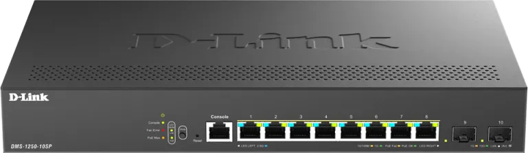 Switch D-Link DMS-1250-10SP/E, Gigabit, 8 porturi, PoE