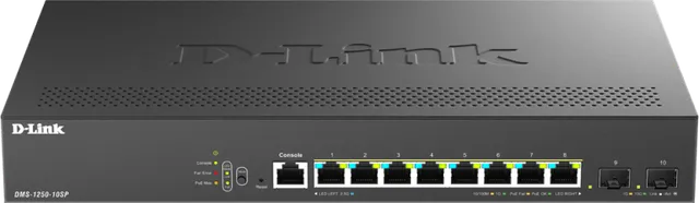 Switch D-Link DMS-1250-10SP/E, Gigabit, 8 porturi, PoE