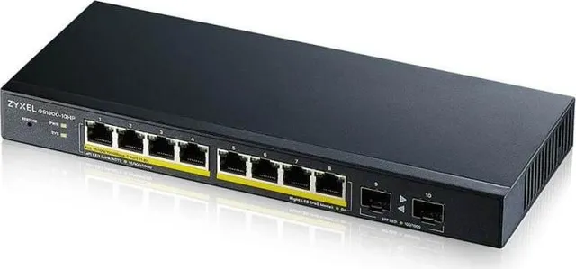 Switch Zyxel GS1900-10HP, Gigabit, 8 porturi, PoE