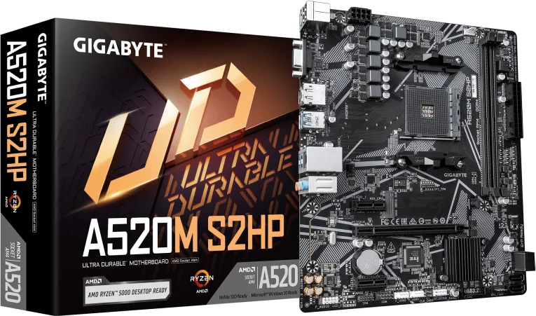 Placa de baza Gigabyte A520M S2HP, Socket AM4, DDR4, Micro-ATX