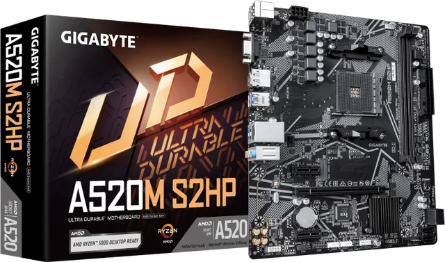 Placa de baza Gigabyte A520M S2HP, Socket AM4, DDR4, Micro-ATX