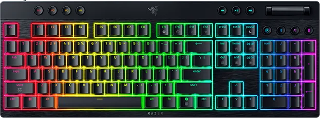Tastatura Mecanica Gaming Razer BlackWidow V4 Low-Profile HyperSpeed, RGB, Wireless, negru