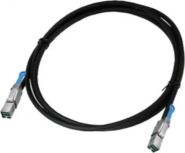 QNAP Cablu SAS Extern 1M CAB-SAS10M-8644 Mini SAS 12G cable (SFF-8644) — Resigilat