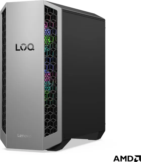 Desktop Gaming Lenovo LOQ Tower 26ADR10 cu procesor AMD Ryzen 7 8745HX pana la 5.1 GHz, 16GB DDR5, Negru