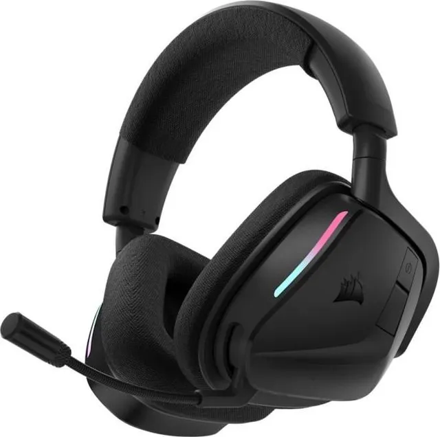 Casti Gaming Head-band Corsair VOID RGB Elite Wireless Carbon, Wireless/Wired, Negru