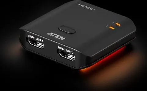 Splitter ATEN True 4K60Hz HDMI, 2 porturi alimentare USB-C