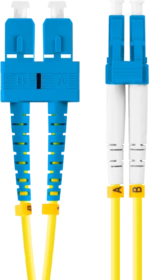 Patch cord fibră SM SC/UPC-LC/UPC duplex 2 m LSZH G657A1 3, 0 mm galben
