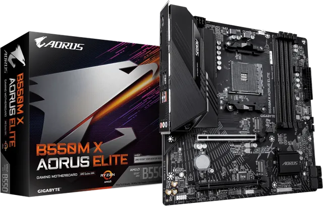 Placa de baza Gigabyte B550M X Aorus Elite, Socket AM4, DDR4, Micro-ATX
