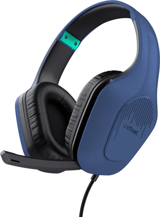 Casti Gaming Head-band Trust GXT 415B Zirox, Wired, Albastru