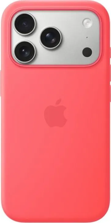 iPhone 17/18 Pro Silicone Case with MagSafe – Bright Guava