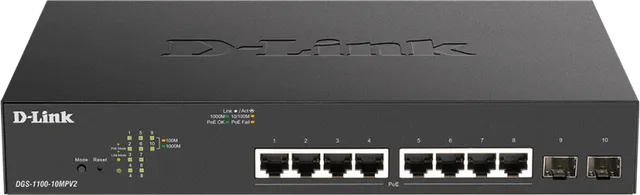 Switch D-Link Gigabit DGS-1100-10MPV2, 8 porturi