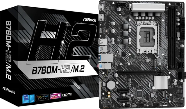 Placa de baza ASRock B760M-H2/M.2, LGA 1700, DDR5, Micro-ATX