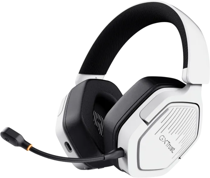 Casti Gaming Head-band Trust GXT 493PS Carus, Wireless/Wired, Alb