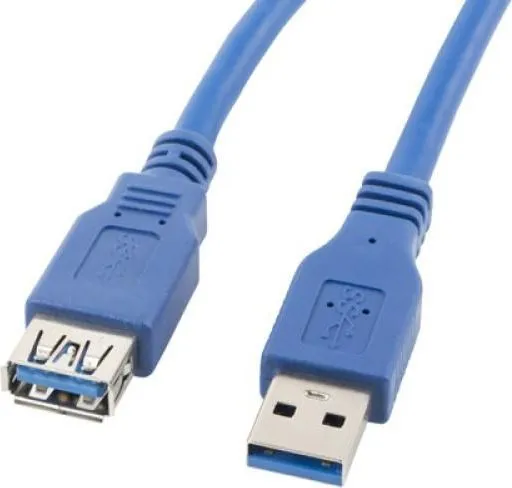 Cablu Lanberg CA-US3E-10CC-0030-B, USB A/ USB A, 3 m, Albastru