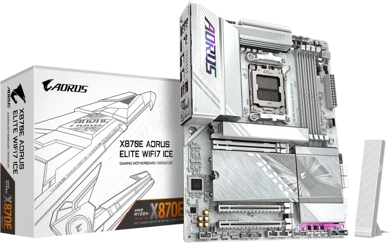 Placa de baza Gigabyte X870E Aorus Elite WIFI7 ICE, Socket AM5, DDR5, ATX