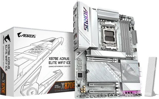 Placa de baza Gigabyte X870E Aorus Elite WIFI7 ICE, Socket AM5, DDR5, ATX