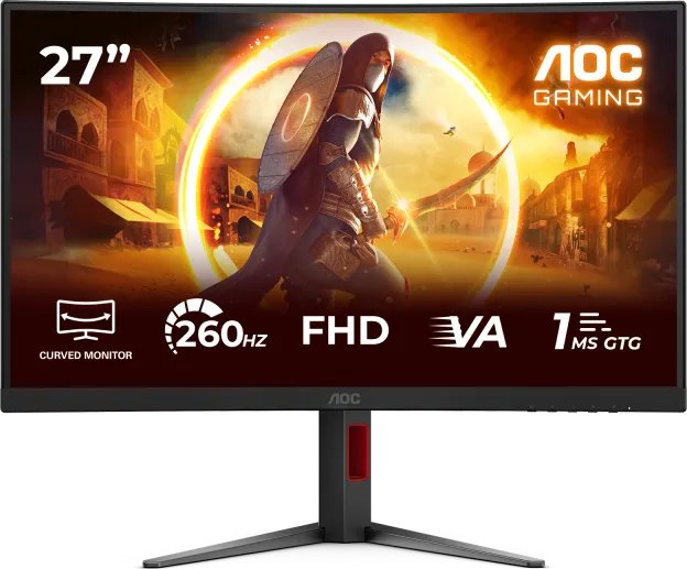 Monitor Gaming AOC C27G4Z2, 27", 1920 x 1080 pixeli, Black, Red